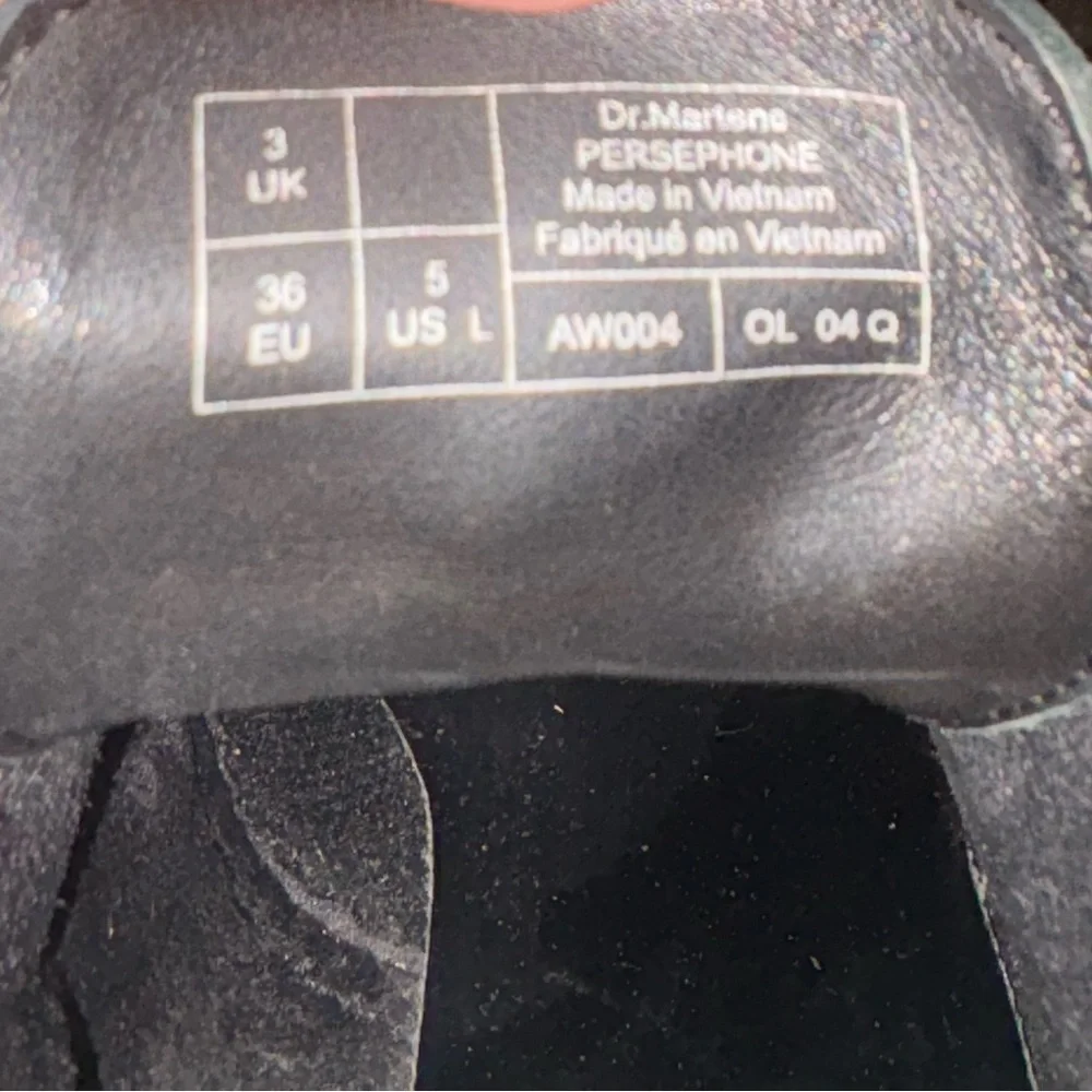 Dr. Martens Persephone Black Leather Platform Heeled Boots | Size 5 - Picture 11 of 16